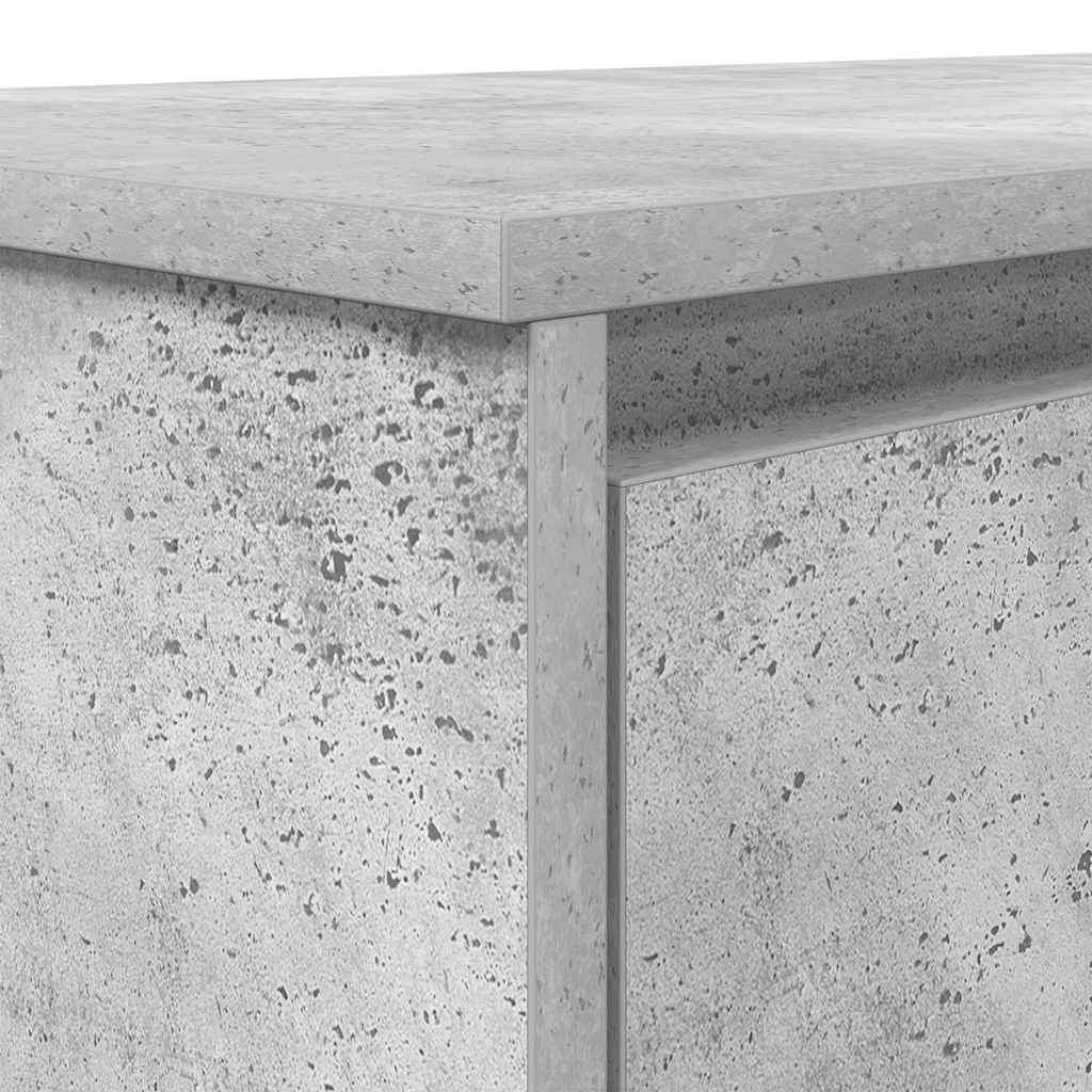 skrivebord 120x42x76 cm konstrueret træ betongrå