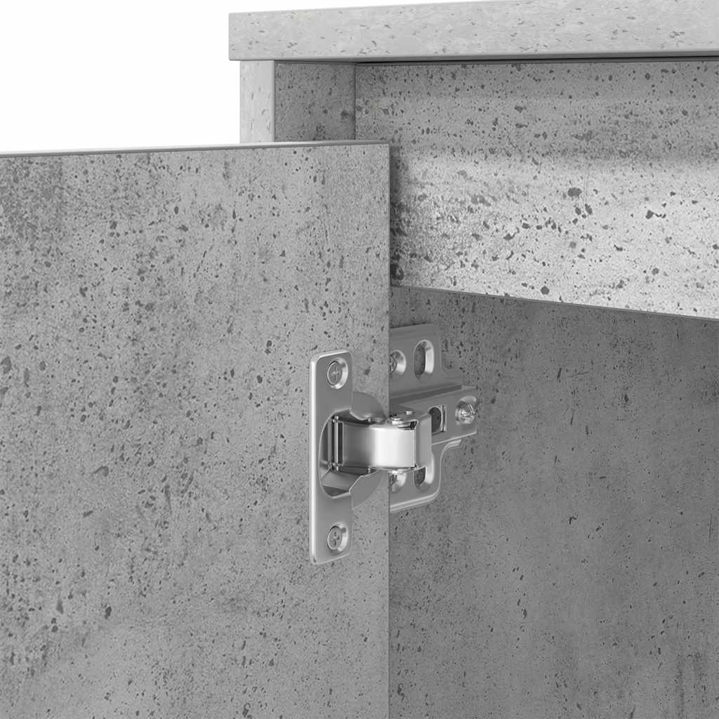 skrivebord 120x42x76 cm konstrueret træ betongrå