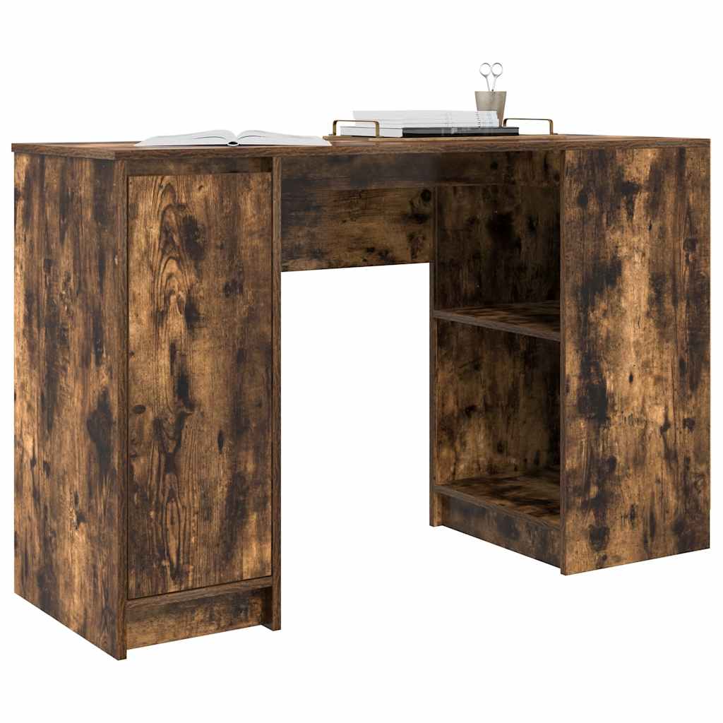 skrivebord 120x42x76 cm konstrueret træ røget egetræsfarve
