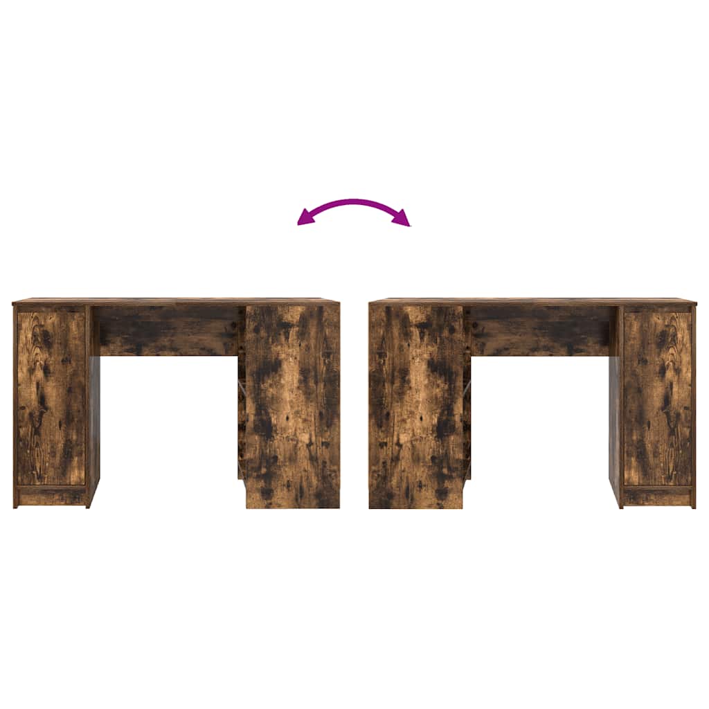 skrivebord 120x42x76 cm konstrueret træ røget egetræsfarve