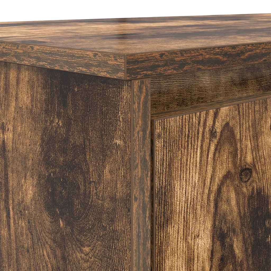 skrivebord 120x42x76 cm konstrueret træ røget egetræsfarve