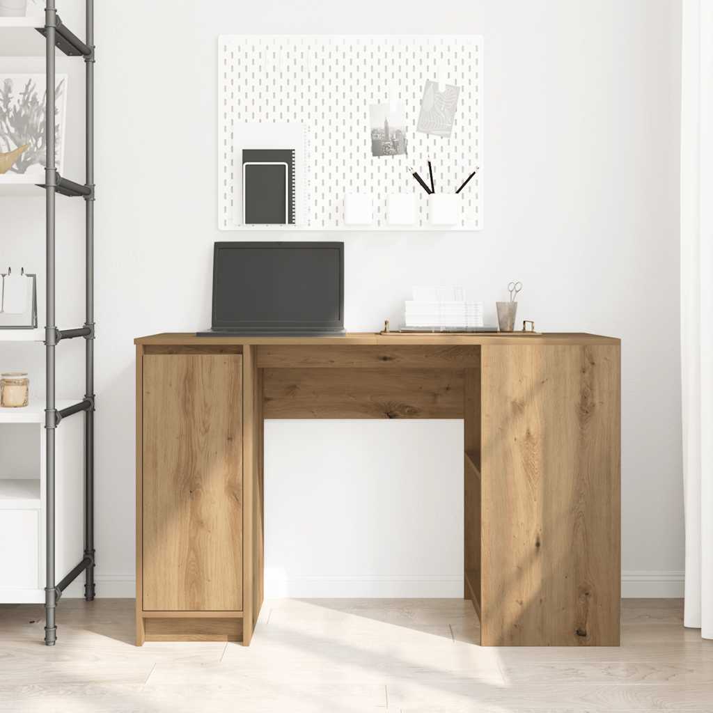 skrivebord 120x42x76 cm konstrueret træ kunsteg