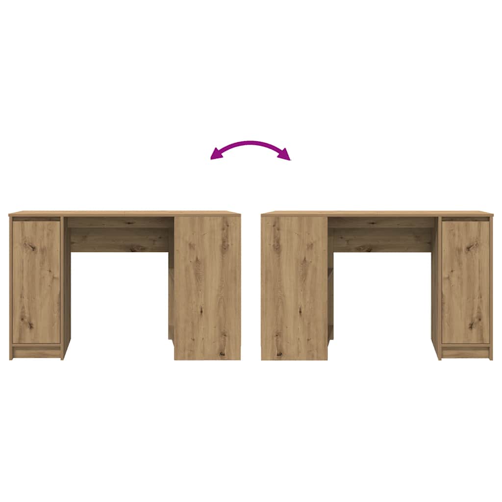 skrivebord 120x42x76 cm konstrueret træ kunsteg