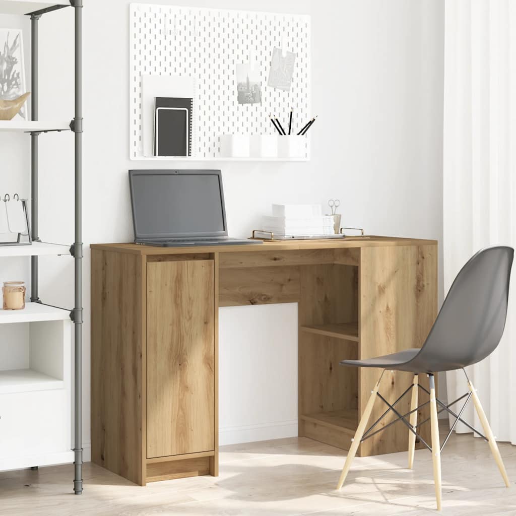 skrivebord 120x42x76 cm konstrueret træ kunsteg