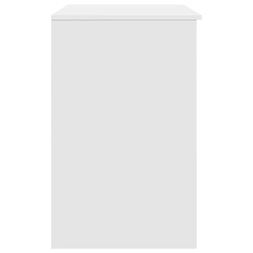skrivebord 86x49x76 cm konstrueret træ hvid