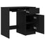 skrivebord 86x49x76 cm konstrueret træ sort-eg