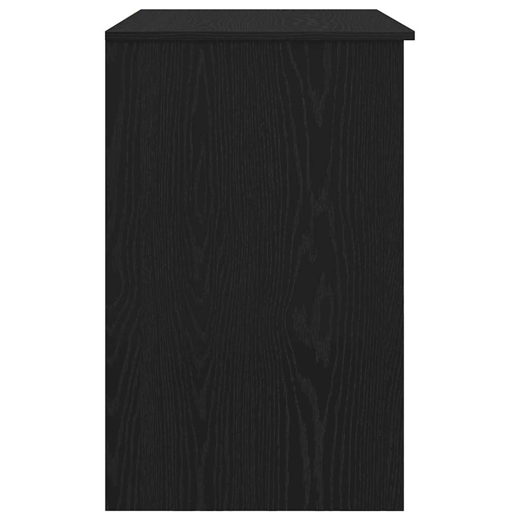 skrivebord 86x49x76 cm konstrueret træ sort-eg