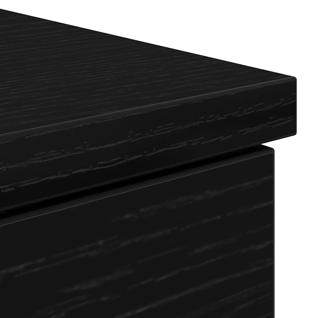 skrivebord 86x49x76 cm konstrueret træ sort-eg