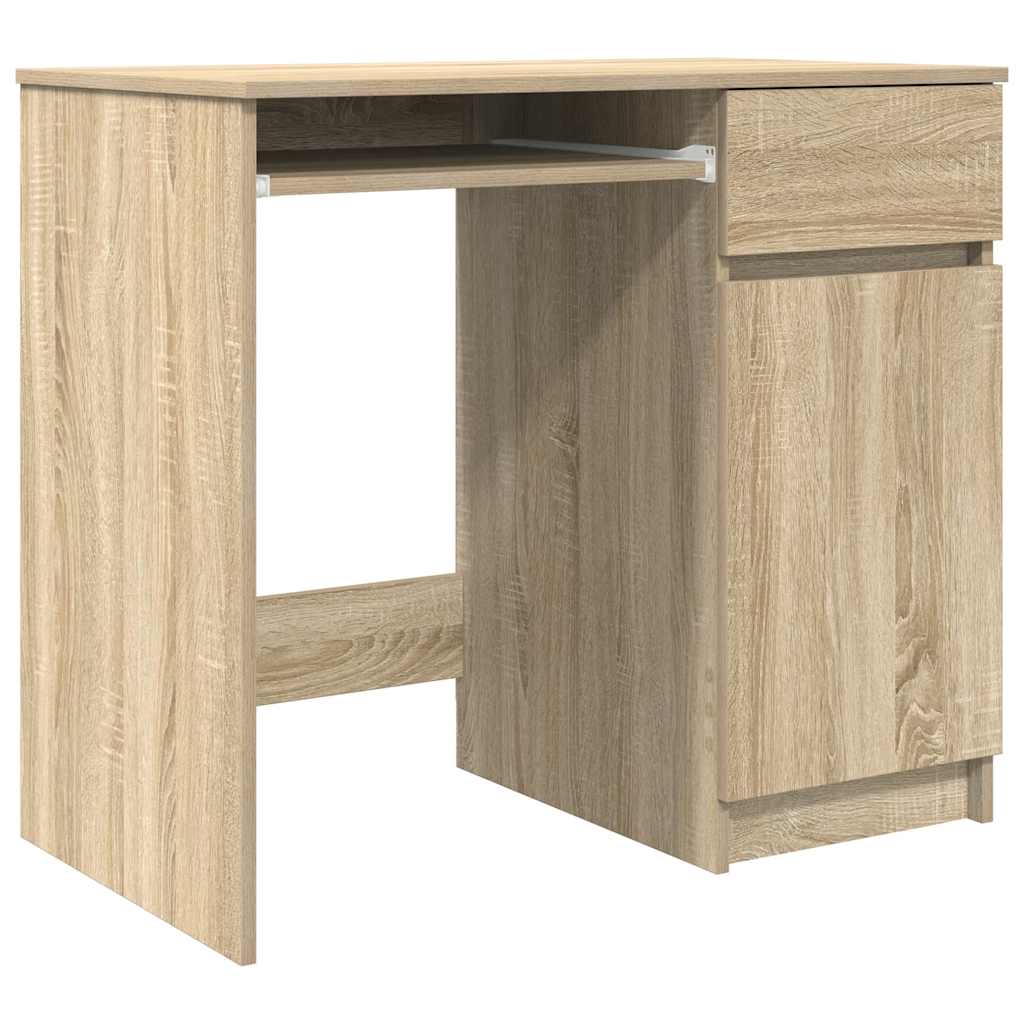 skrivebord 86x49x76 cm konstrueret træ sonoma-eg