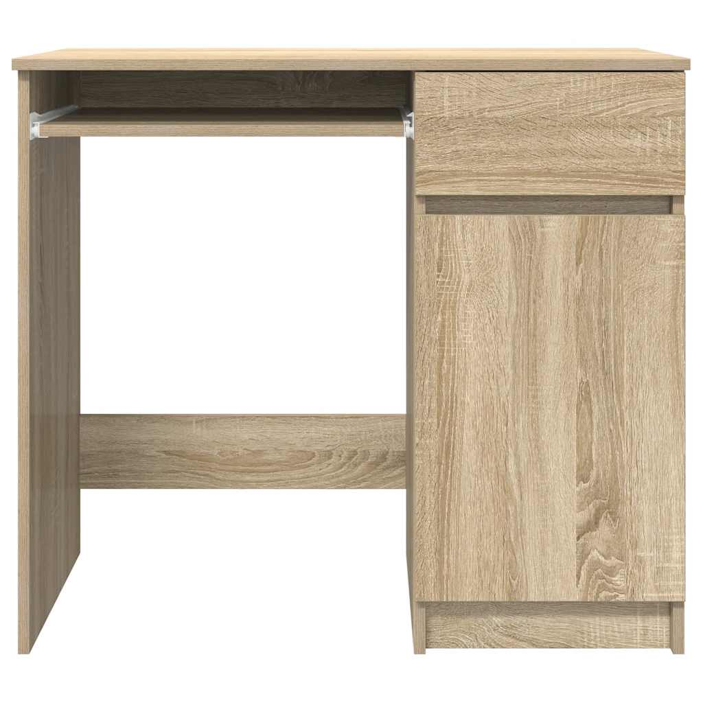 skrivebord 86x49x76 cm konstrueret træ sonoma-eg