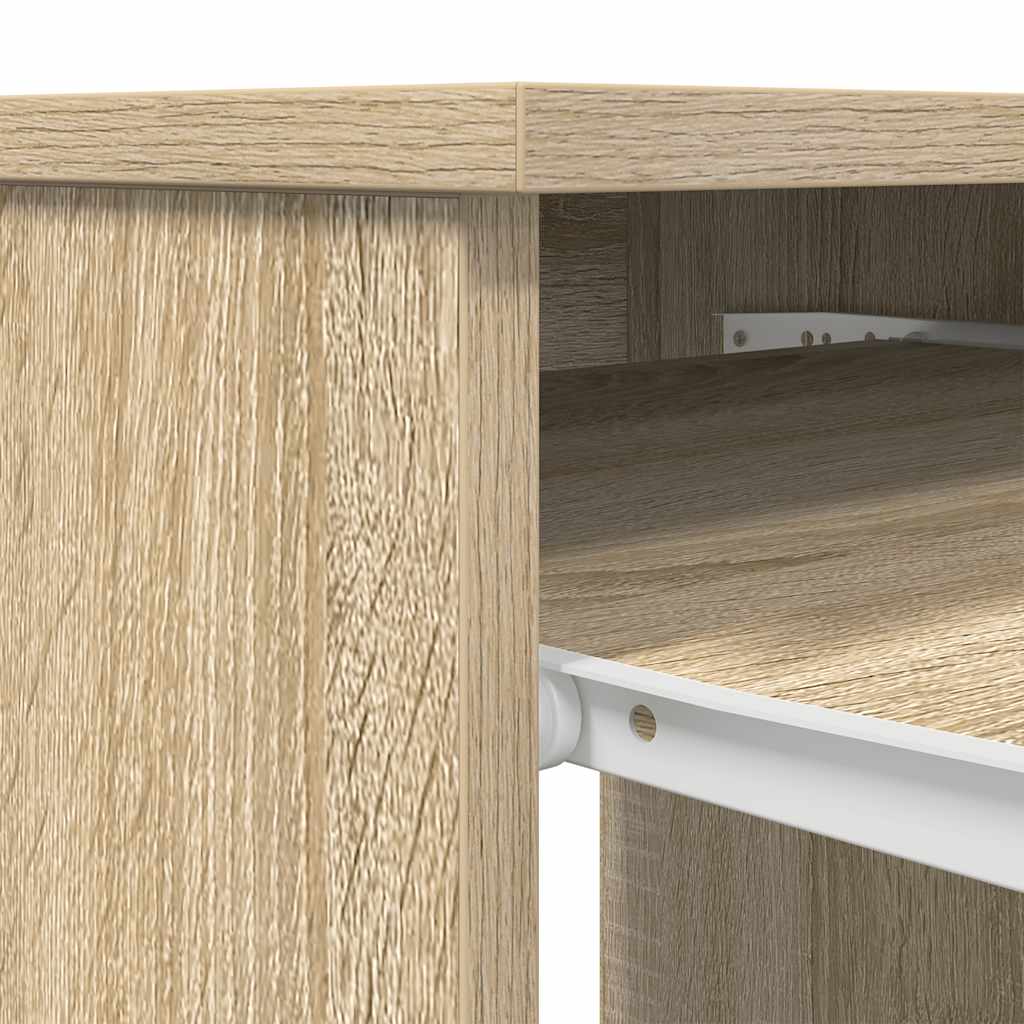 skrivebord 86x49x76 cm konstrueret træ sonoma-eg