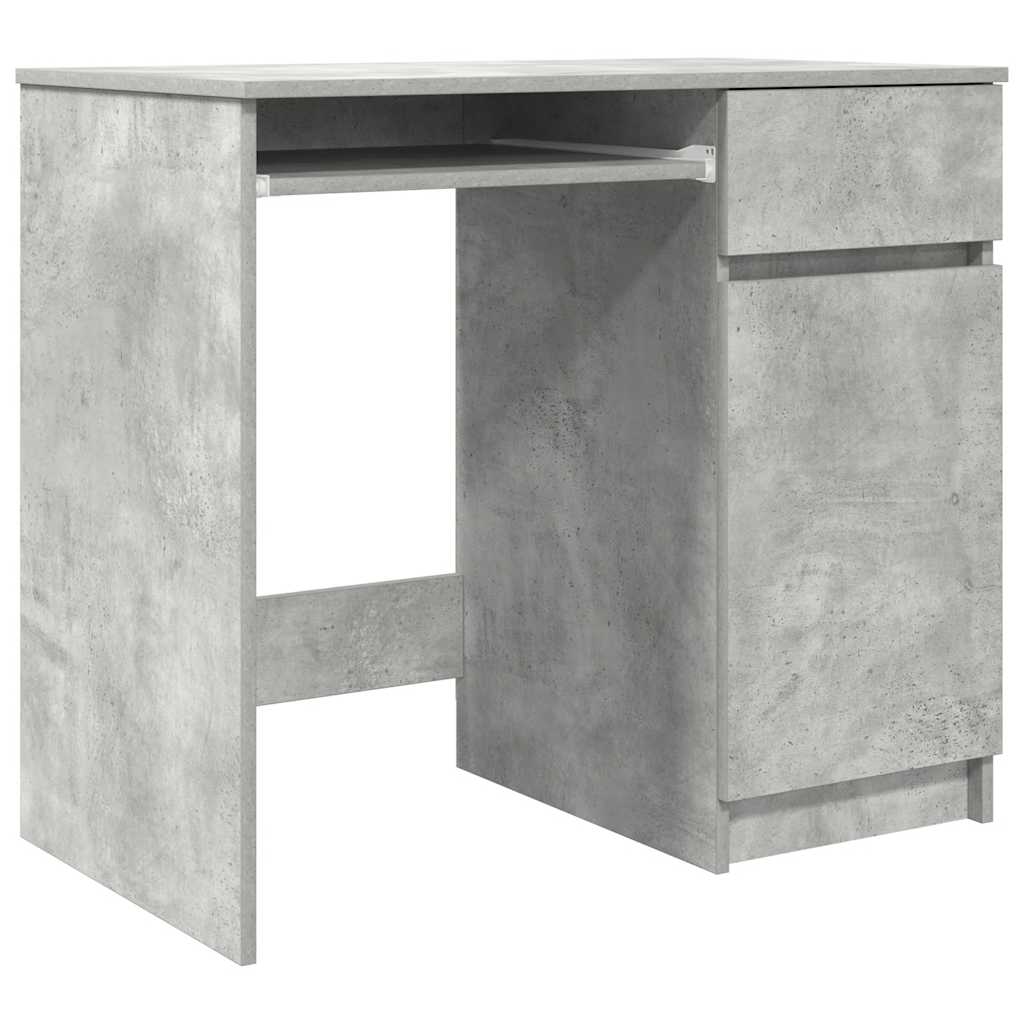 skrivebord 86x49x76 cm konstrueret træ betongrå