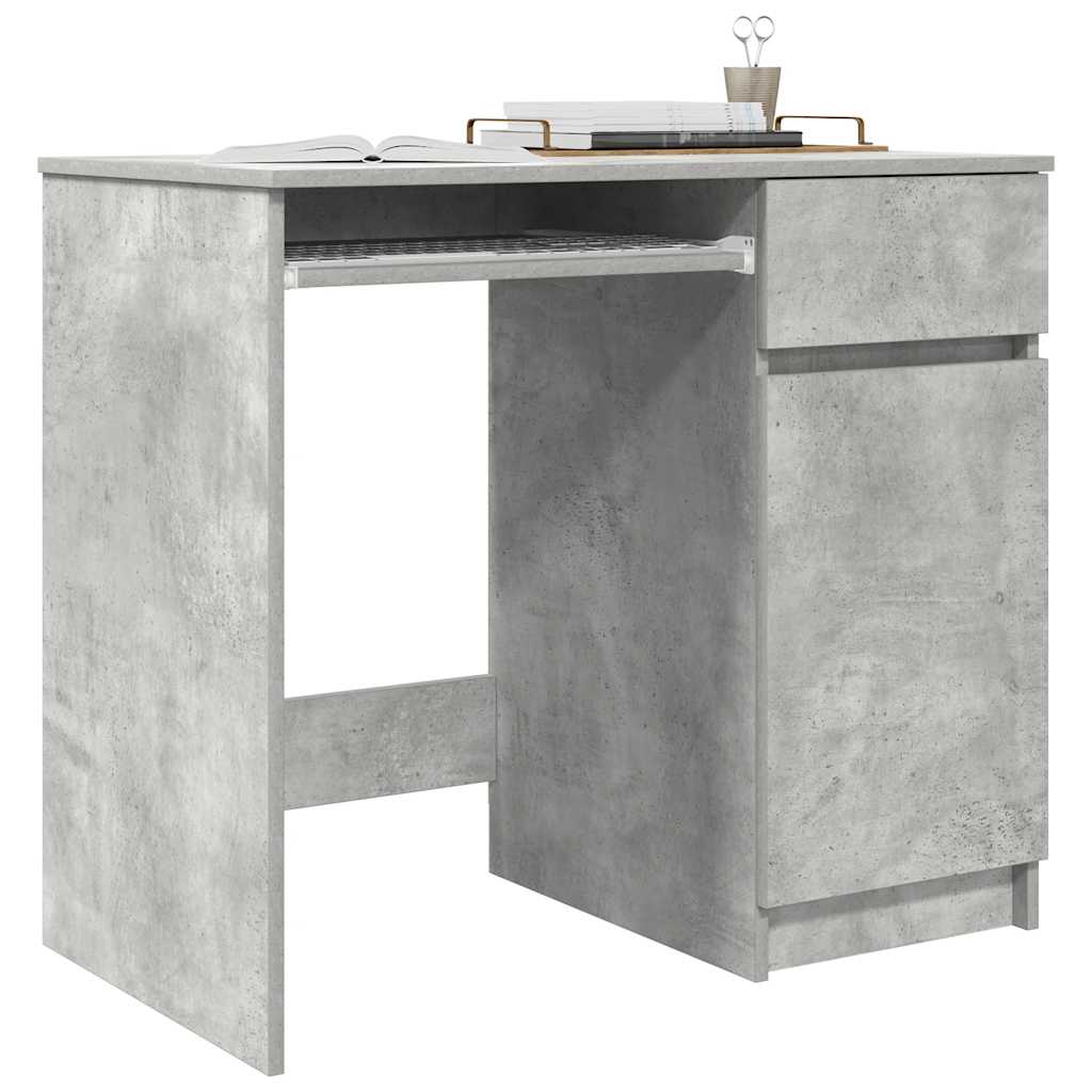 skrivebord 86x49x76 cm konstrueret træ betongrå