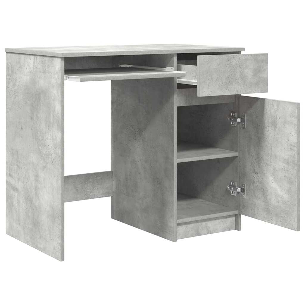 skrivebord 86x49x76 cm konstrueret træ betongrå