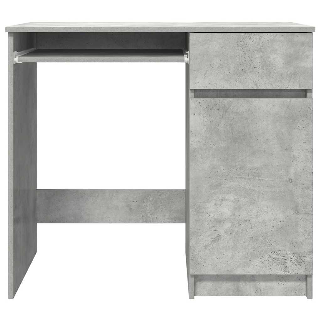skrivebord 86x49x76 cm konstrueret træ betongrå