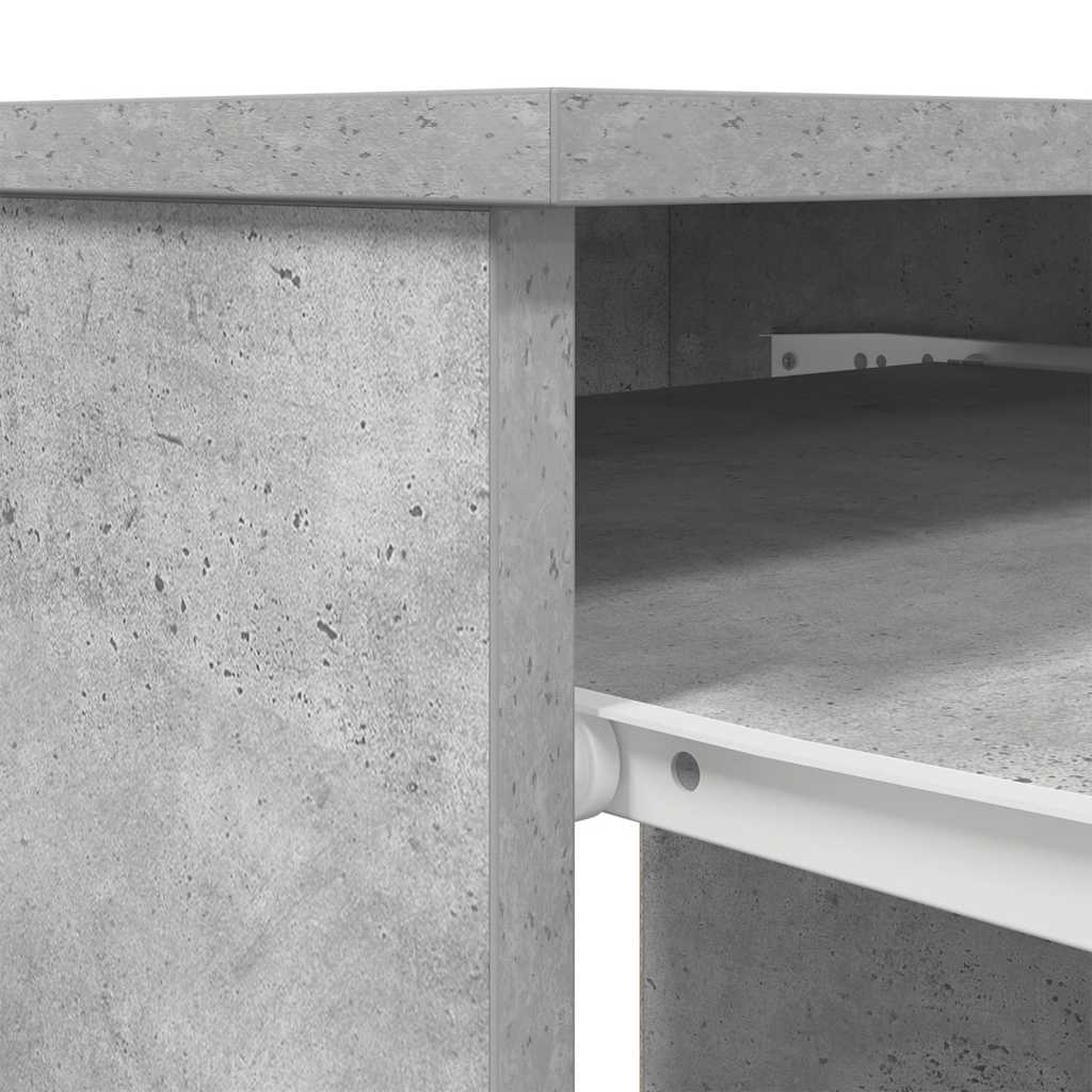 skrivebord 86x49x76 cm konstrueret træ betongrå