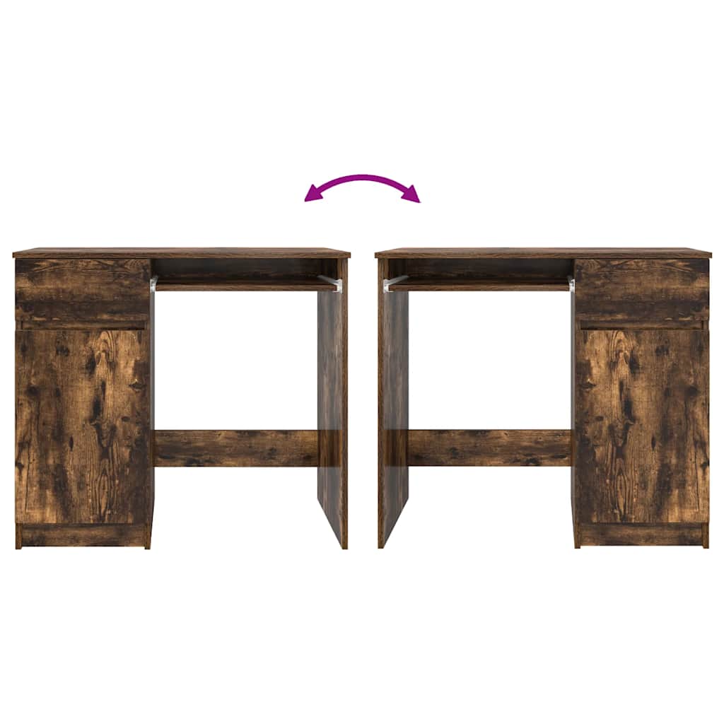 skrivebord 86x49x76 cm konstrueret træ røget egetræsfarve