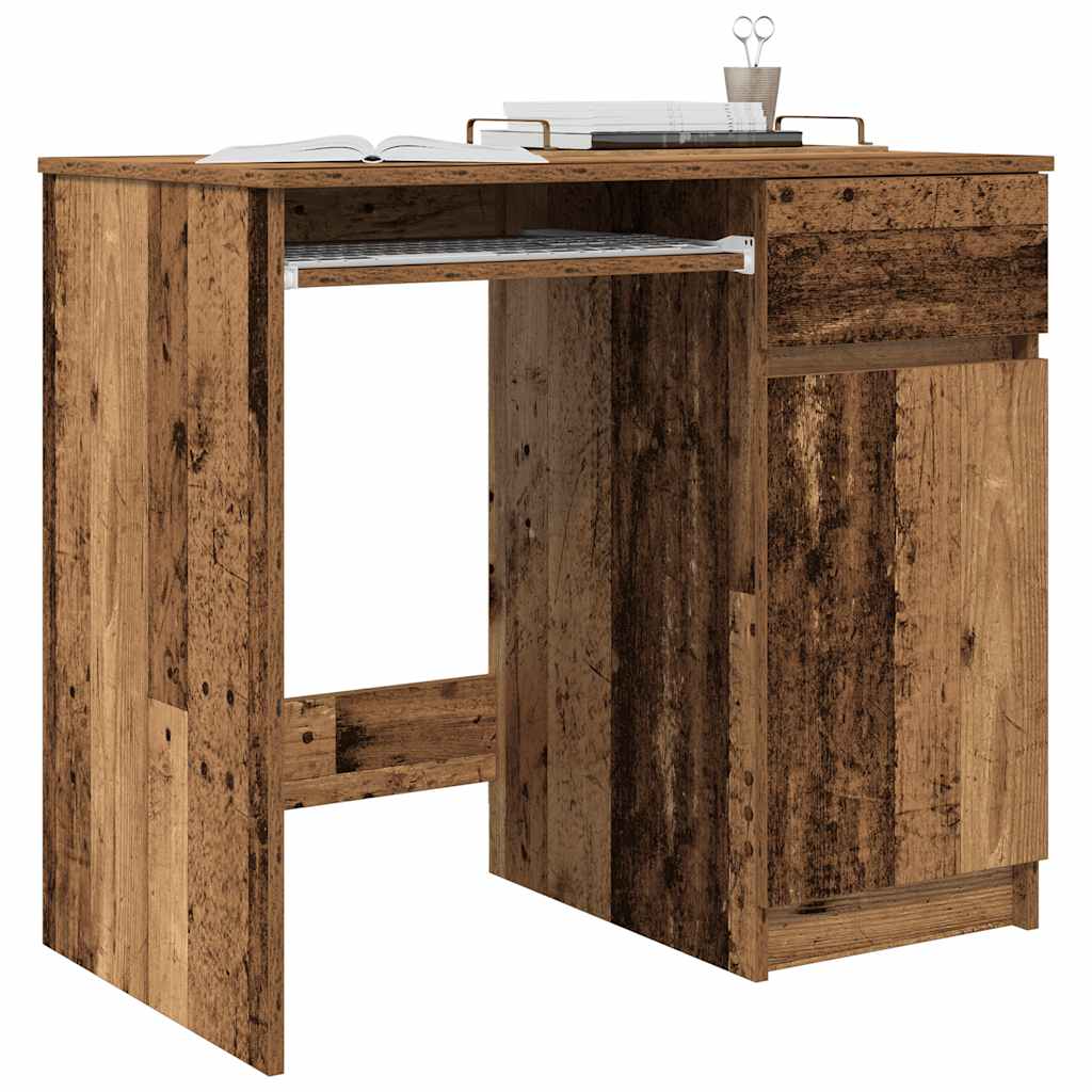 skrivebord 86x49x76 cm konstrueret træ gammelt trælook