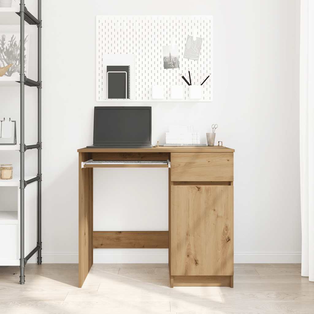 skrivebord 86x49x76 cm konstrueret træ kunsteg
