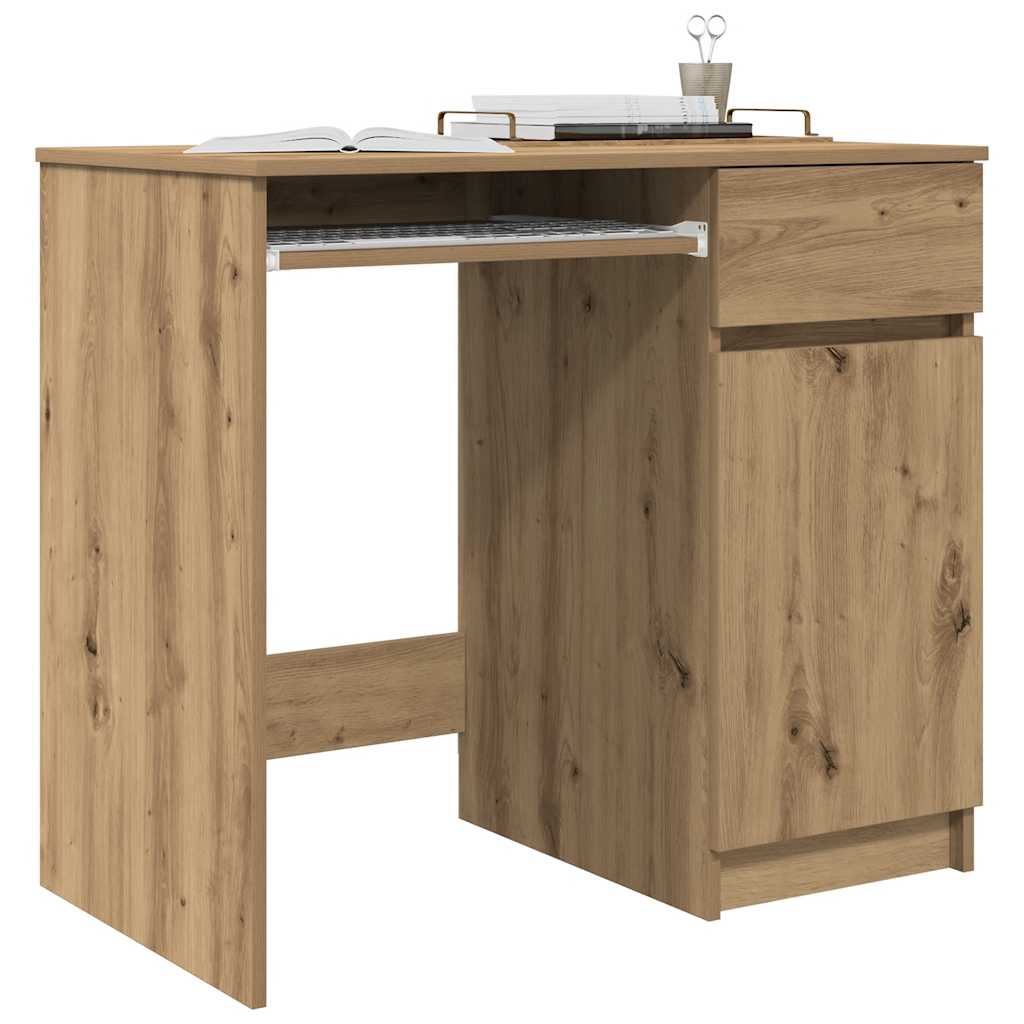 skrivebord 86x49x76 cm konstrueret træ kunsteg