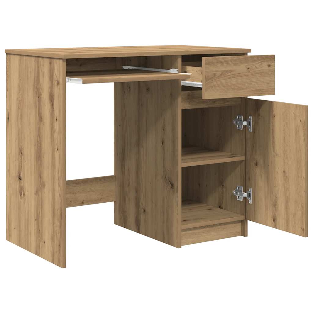 skrivebord 86x49x76 cm konstrueret træ kunsteg