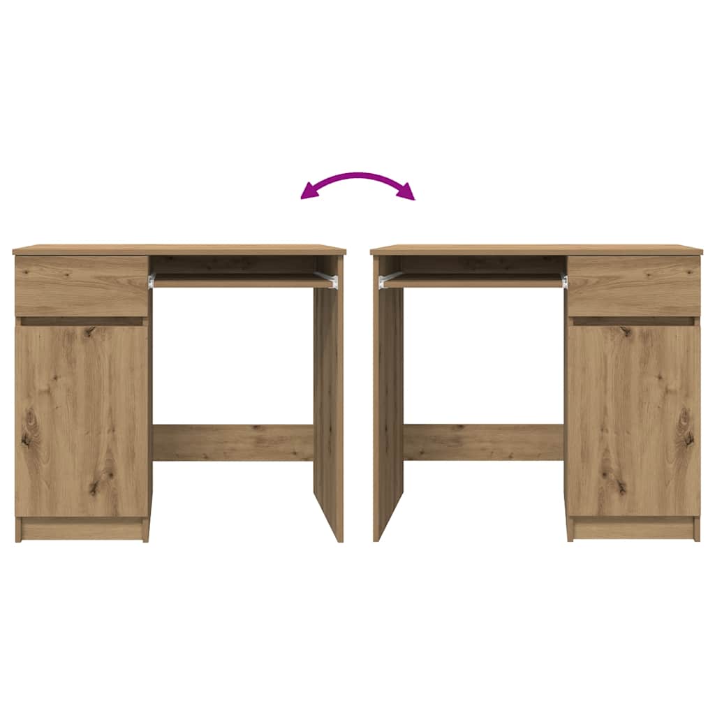 skrivebord 86x49x76 cm konstrueret træ kunsteg