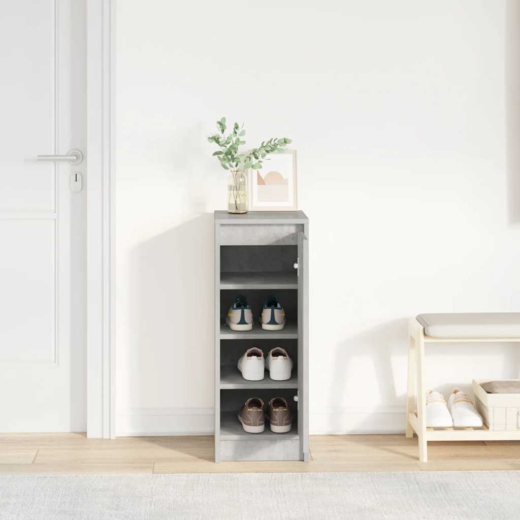 skoreol 29,5x34x76 cm konstrueret træ betongrå