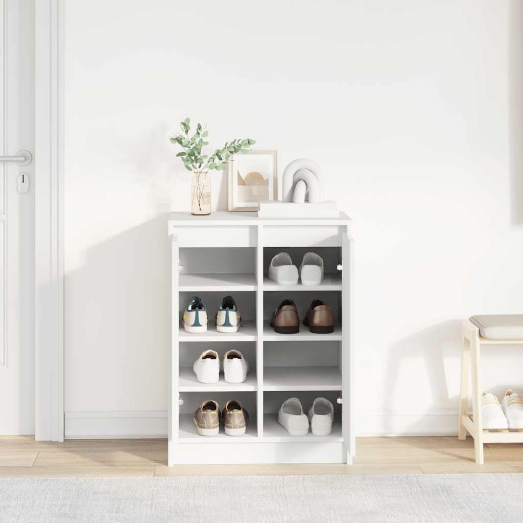 skoreol 57x34x76 cm konstrueret træ hvid