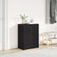 skoreol 57x34x76 cm konstrueret træ sort egetræsfarve