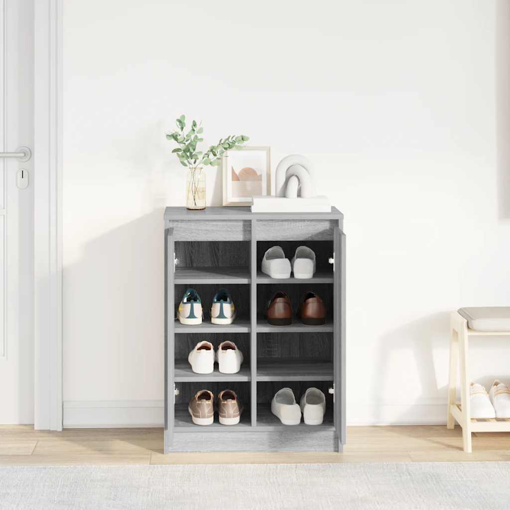 skoreol 57x34x76 cm konstrueret træ grå sonoma-eg