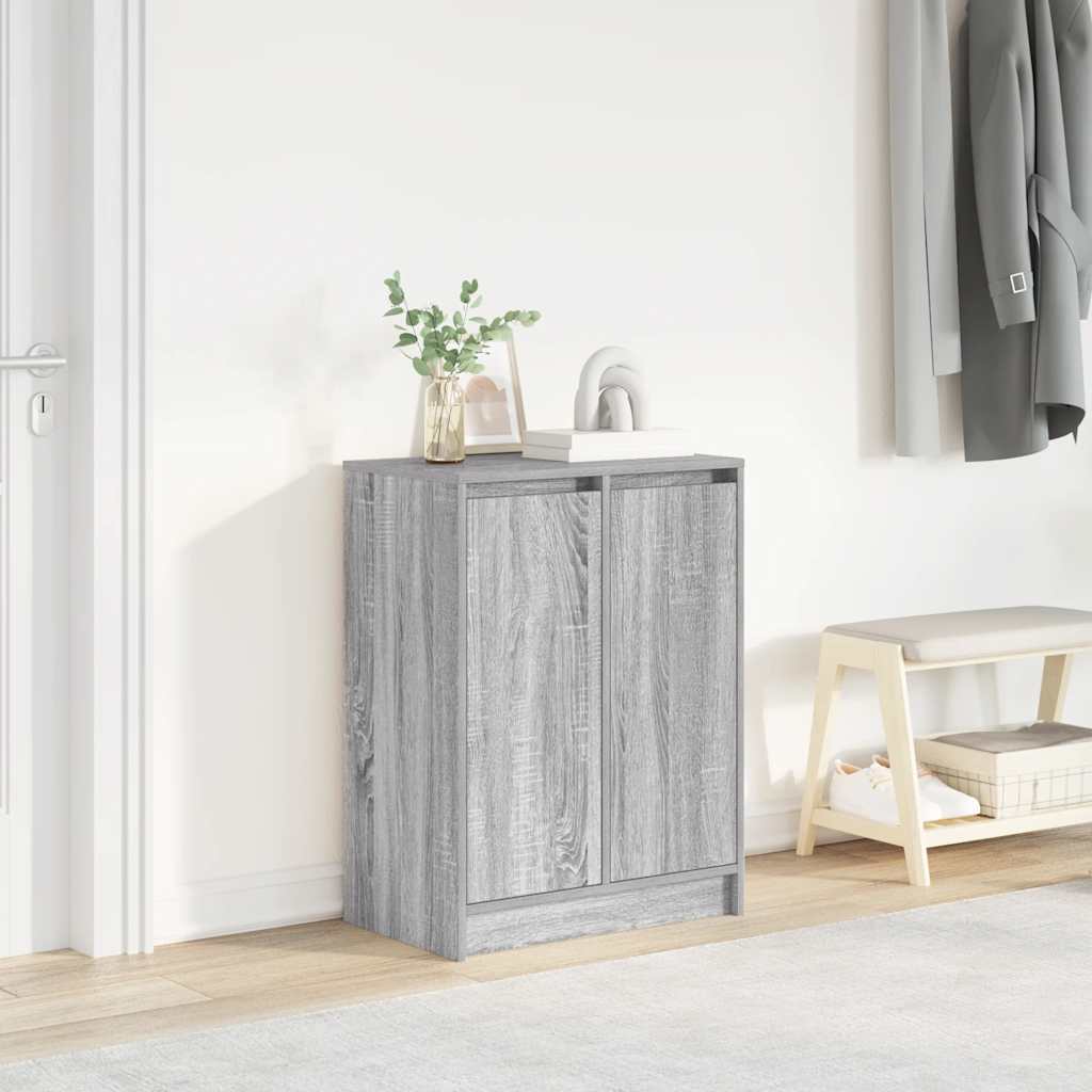 skoreol 57x34x76 cm konstrueret træ grå sonoma-eg