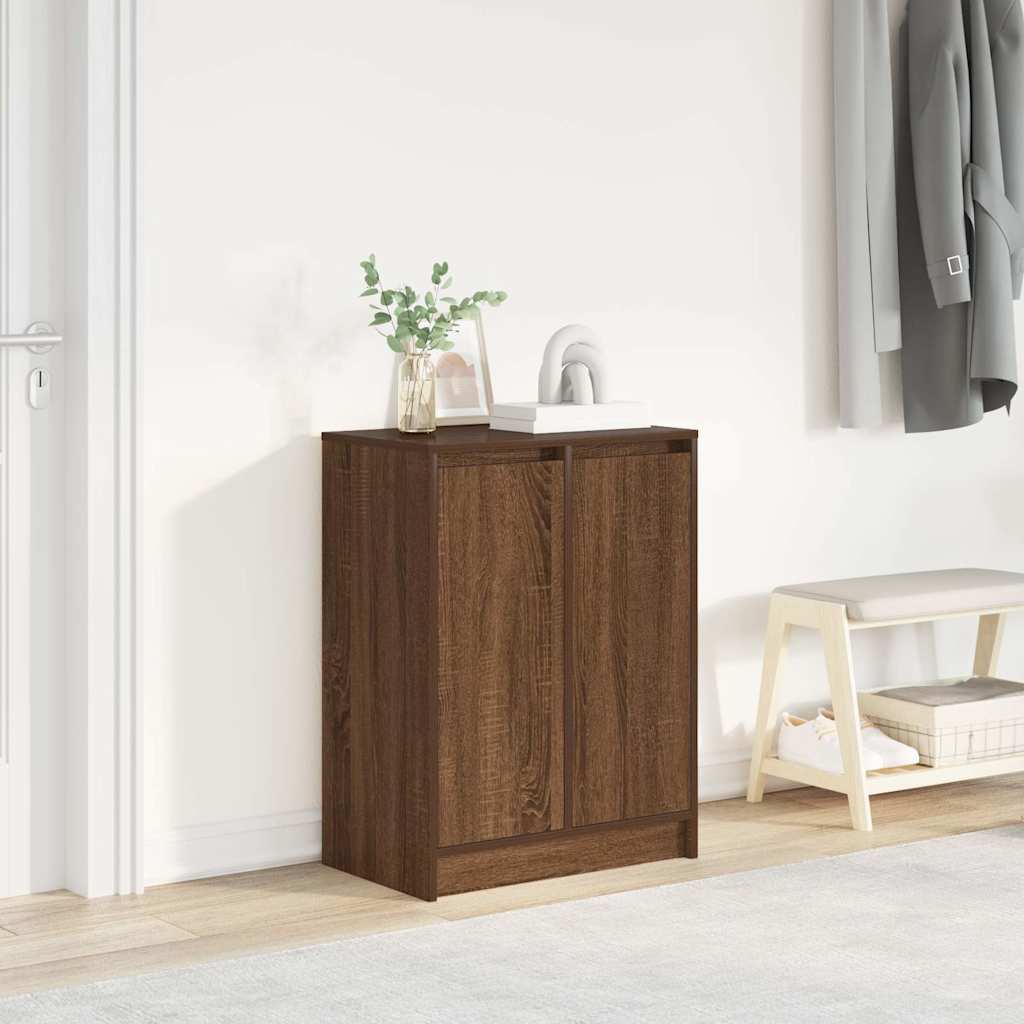 skoreol 57x34x76 cm konstrueret træ brun egetræsfarve