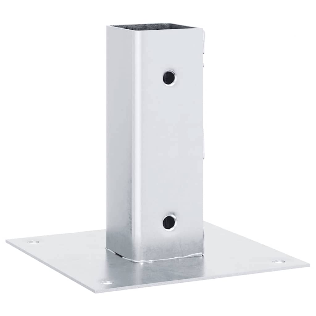 stolpefødder firkantet 4 stk. 46x46 mm galvaniseret stål