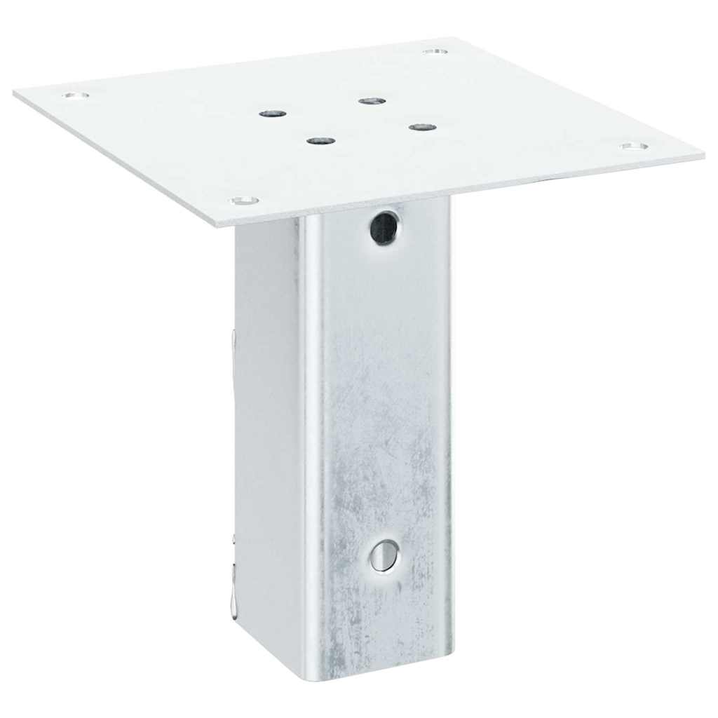 stolpefødder firkantet 4 stk. 46x46 mm galvaniseret stål