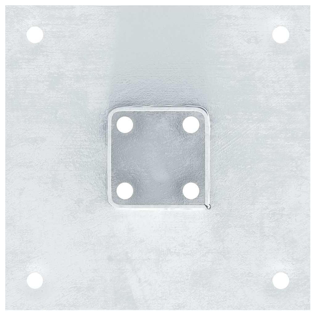 stolpefødder firkantet 4 stk. 46x46 mm galvaniseret stål