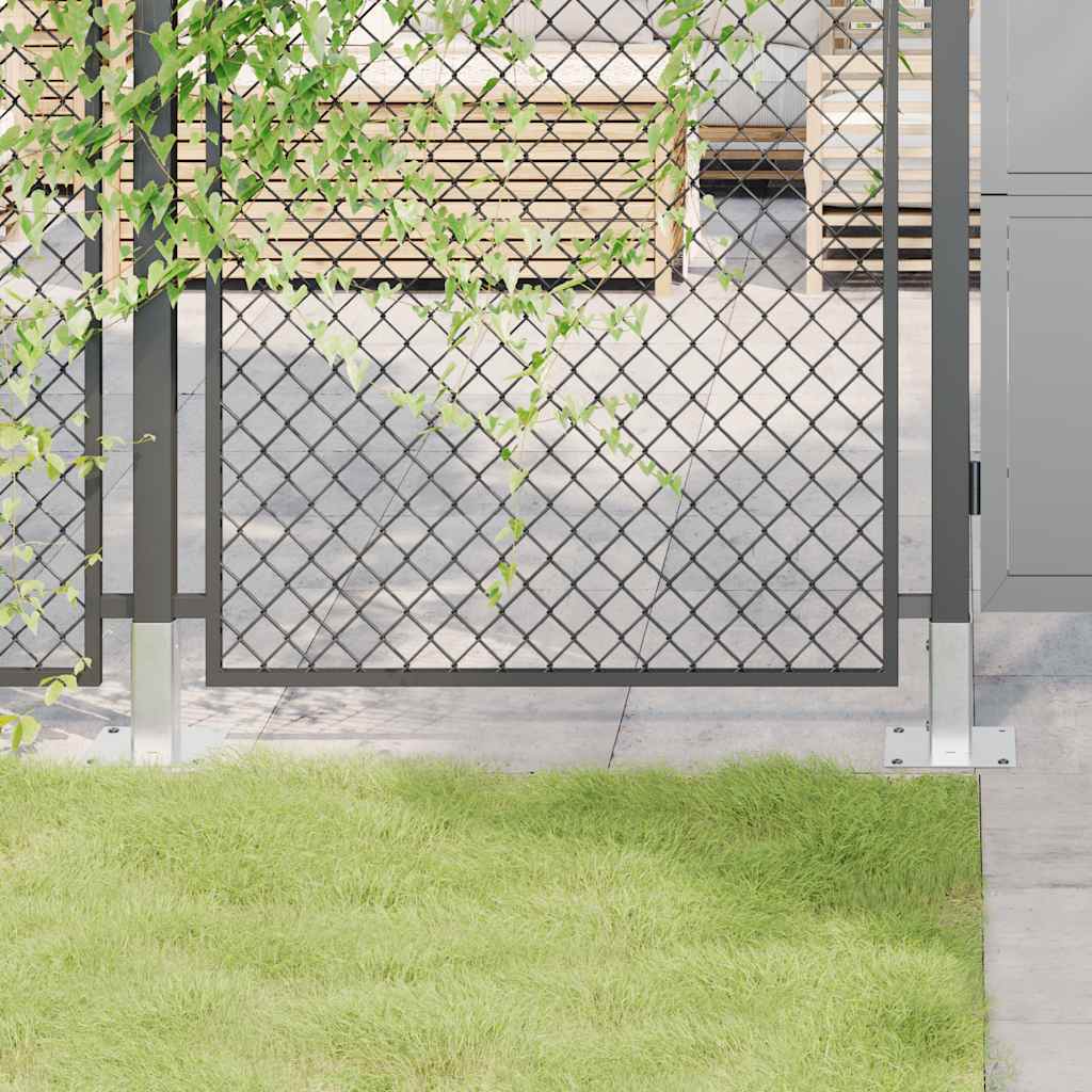 stolpefødder firkantet 4 stk. 46x46 mm galvaniseret stål