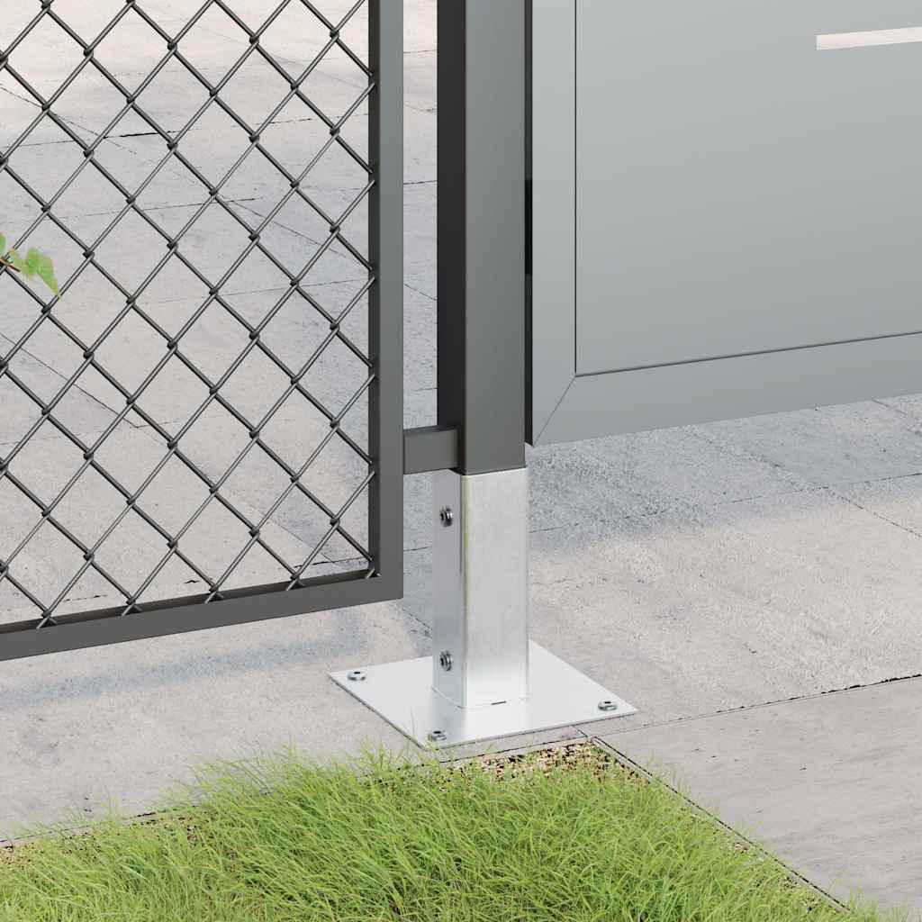 stolpefødder firkantet 12 stk. 46x46 mm galvaniseret stål