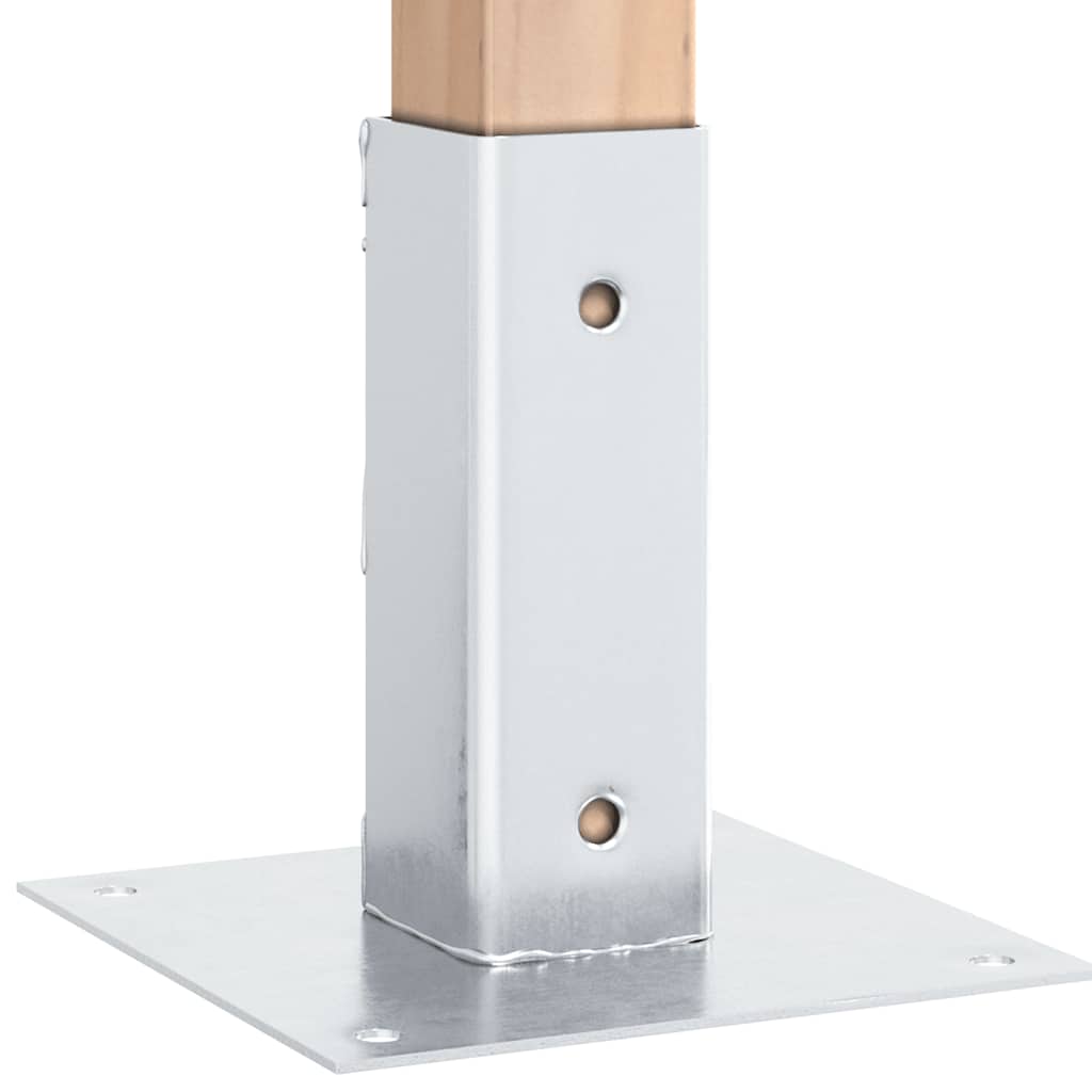 stolpefødder firkantet 12 stk. 46x46 mm galvaniseret stål