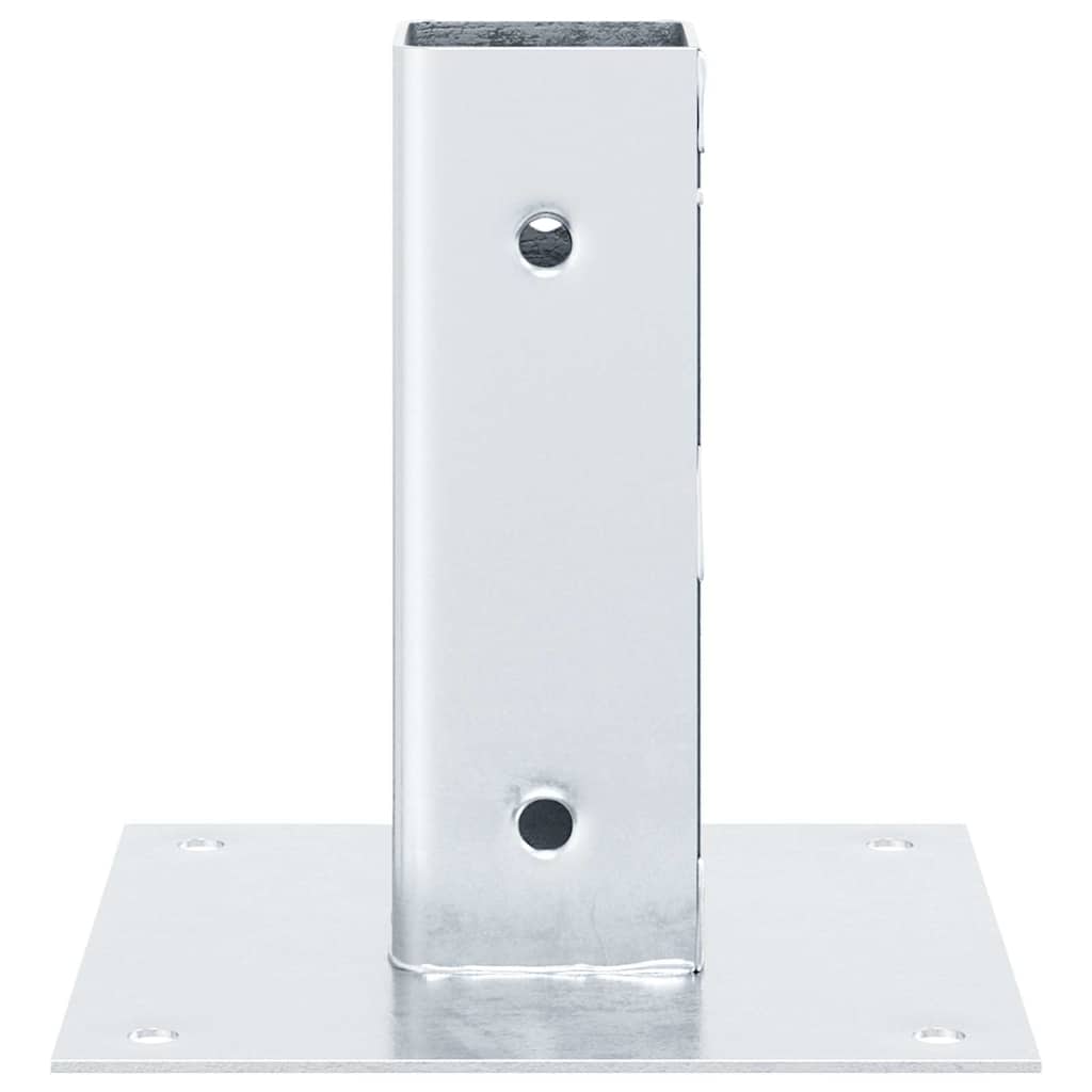stolpefødder firkantet 12 stk. 46x46 mm galvaniseret stål