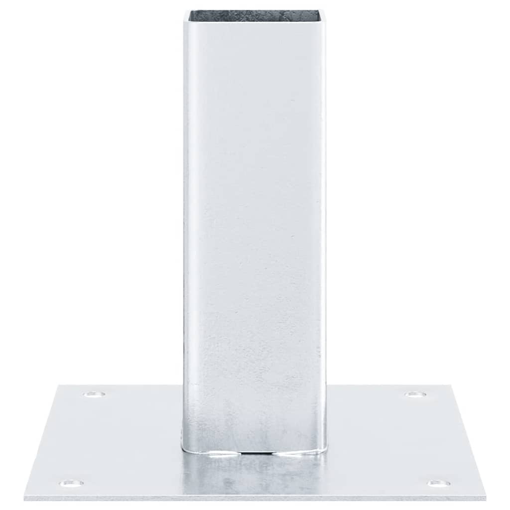 stolpefødder firkantet 12 stk. 46x46 mm galvaniseret stål