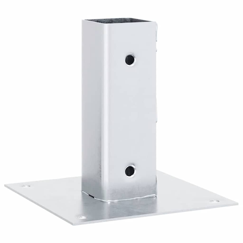 stolpefødder firkantet 4 stk. 51x51 mm galvaniseret stål