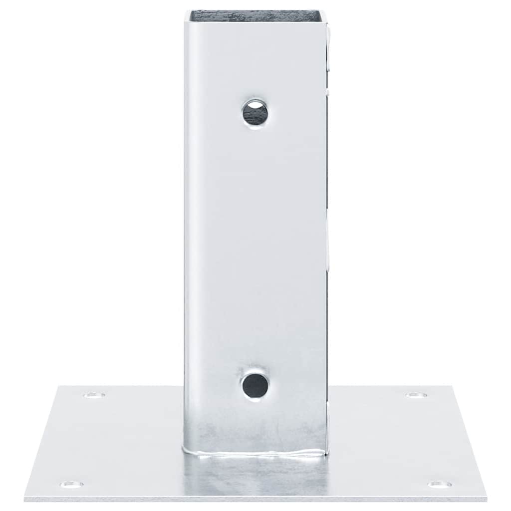 stolpefødder firkantet 4 stk. 51x51 mm galvaniseret stål