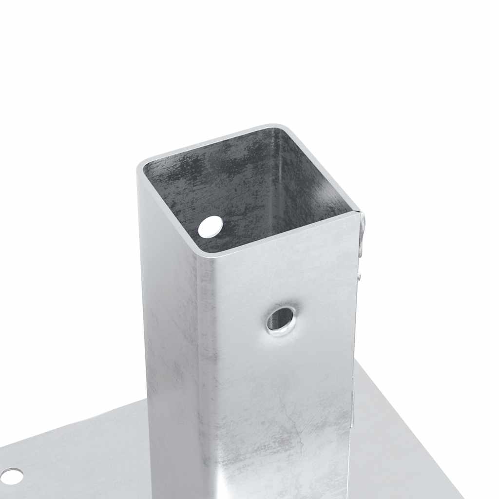 stolpefødder firkantet 4 stk. 51x51 mm galvaniseret stål