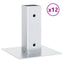 stolpefødder firkantet 12 stk. 51x51 mm galvaniseret stål
