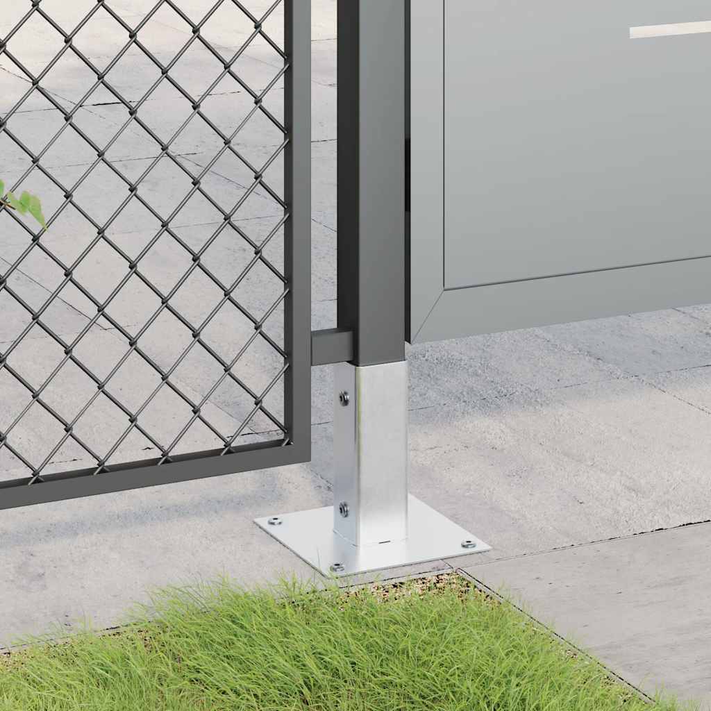 stolpefødder firkantet 12 stk. 51x51 mm galvaniseret stål