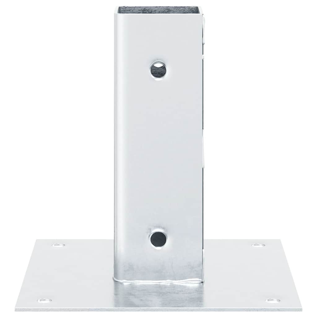 stolpefødder firkantet 12 stk. 51x51 mm galvaniseret stål