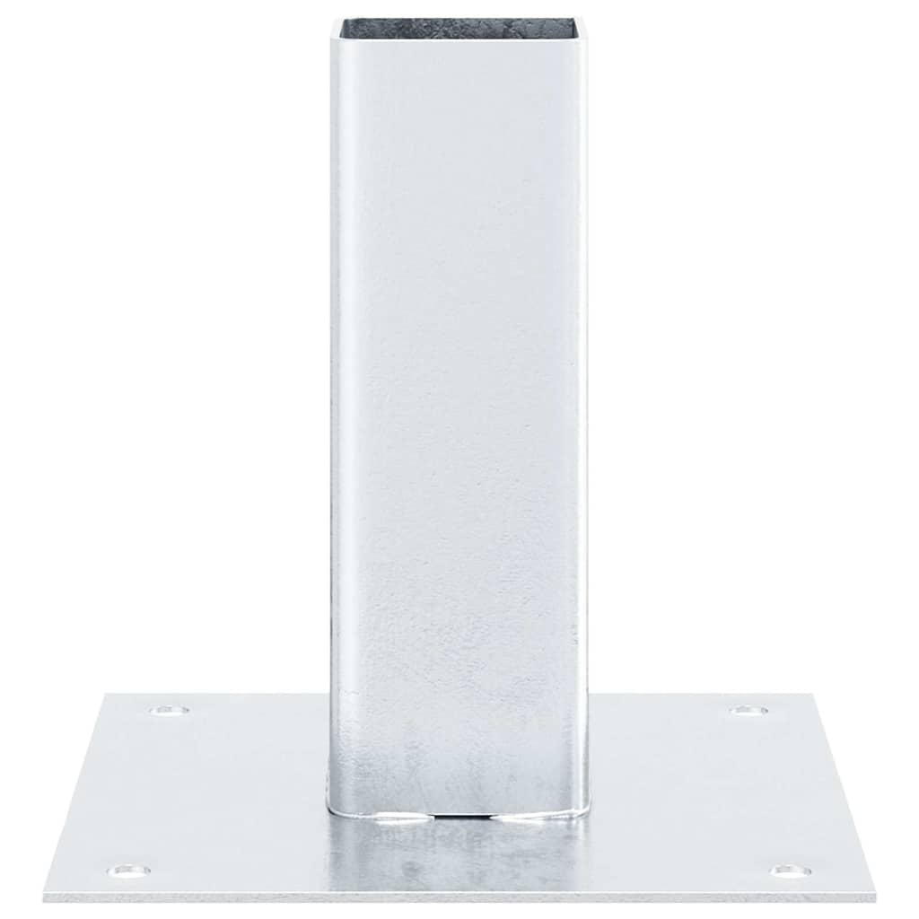 stolpefødder firkantet 12 stk. 51x51 mm galvaniseret stål