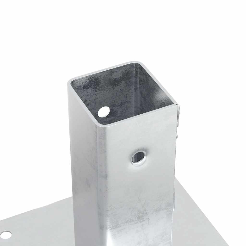 stolpefødder firkantet 12 stk. 51x51 mm galvaniseret stål