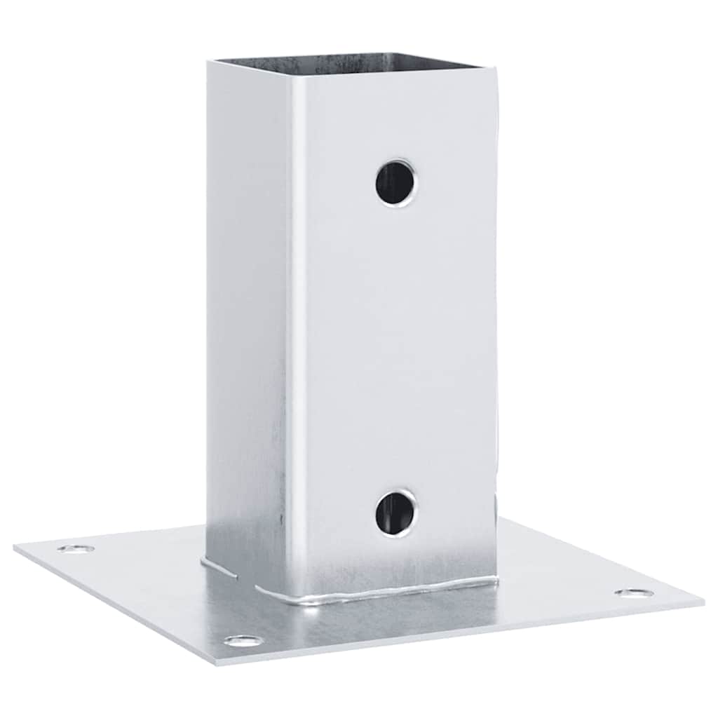 stolpefødder firkantet 4 stk. 61x61 mm galvaniseret stål