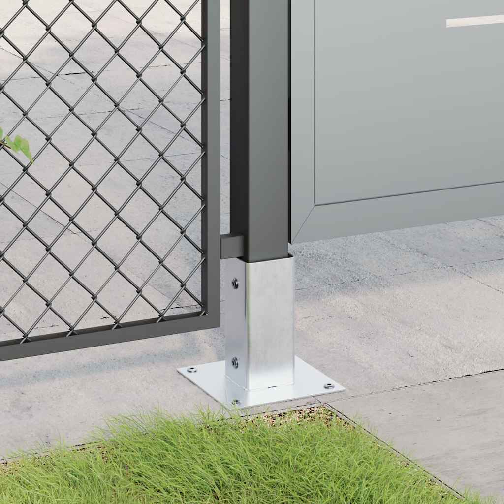 stolpefødder firkantet 4 stk. 61x61 mm galvaniseret stål